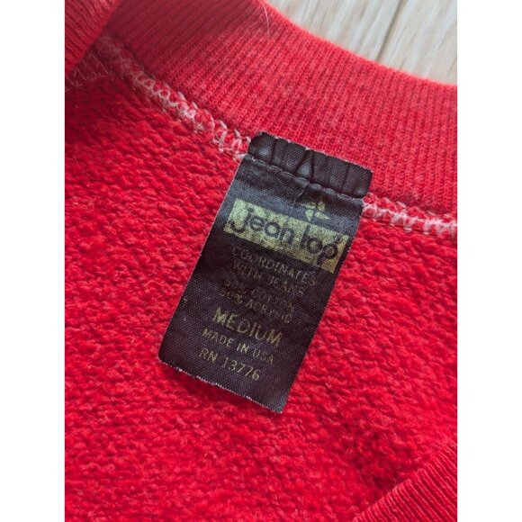 Jean Top Vintage 70s Washington Wildcats Red Graphic Crewneck / Sz M / USA Made - Picture 4 of 4